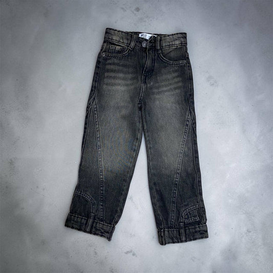Panel Seam Straight Jeans