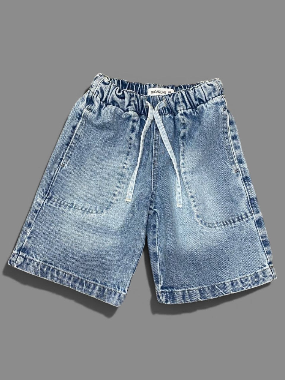 Drawstring Denim Shorts