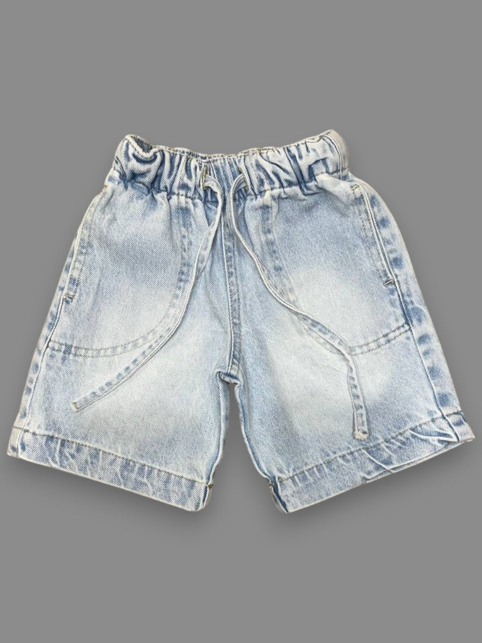 Drawstring Denim Shorts