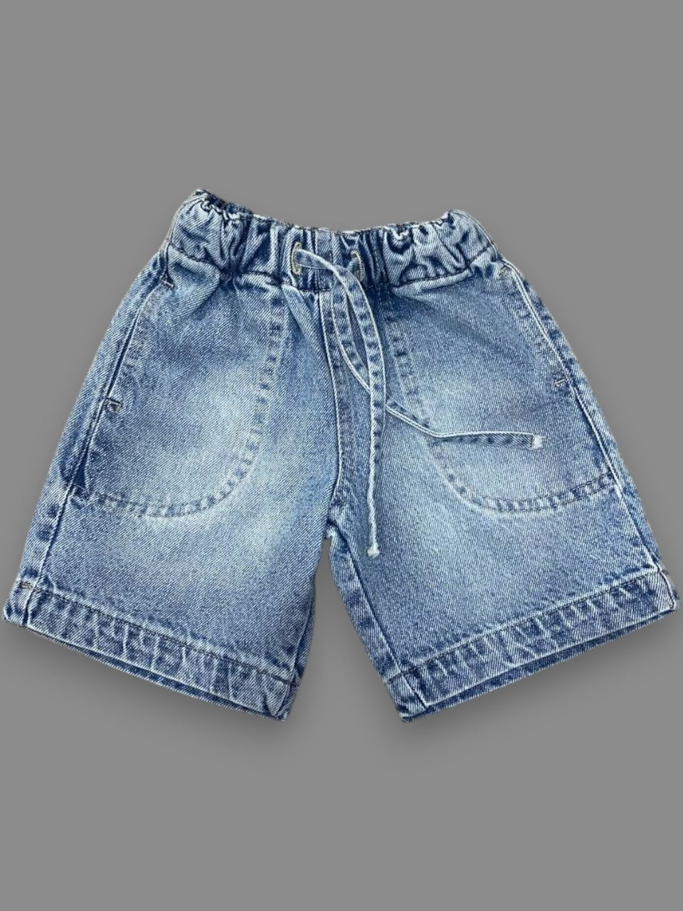 Drawstring Denim Shorts